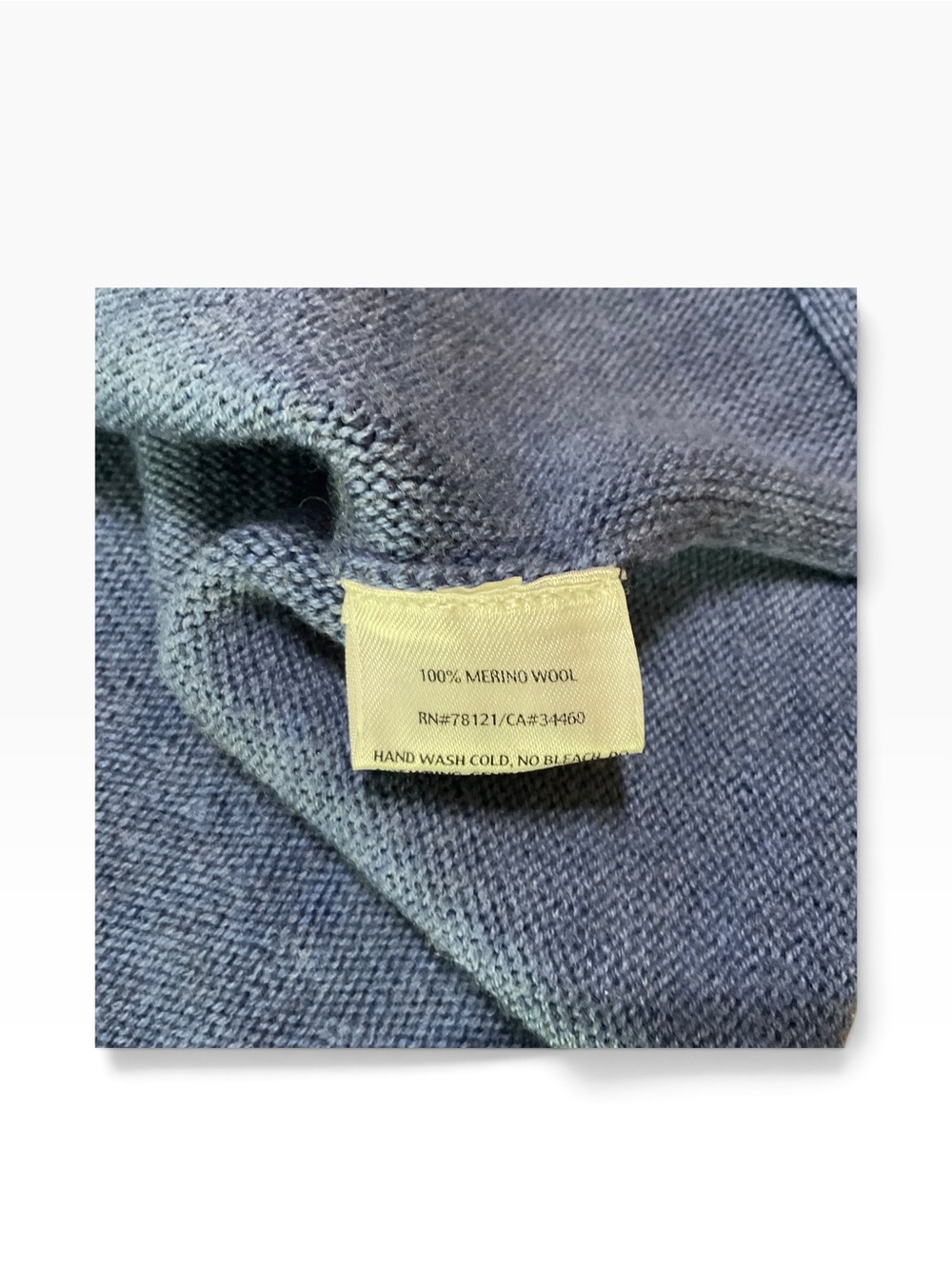 Eileen Fisher Blue 100% Merino Wool Button Front Cardigan Sweater S - Picture 6 of 8